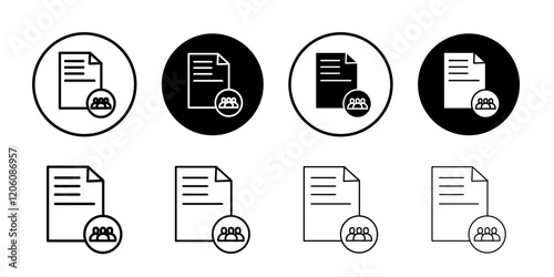 Document petition icon Thin line art isolated
