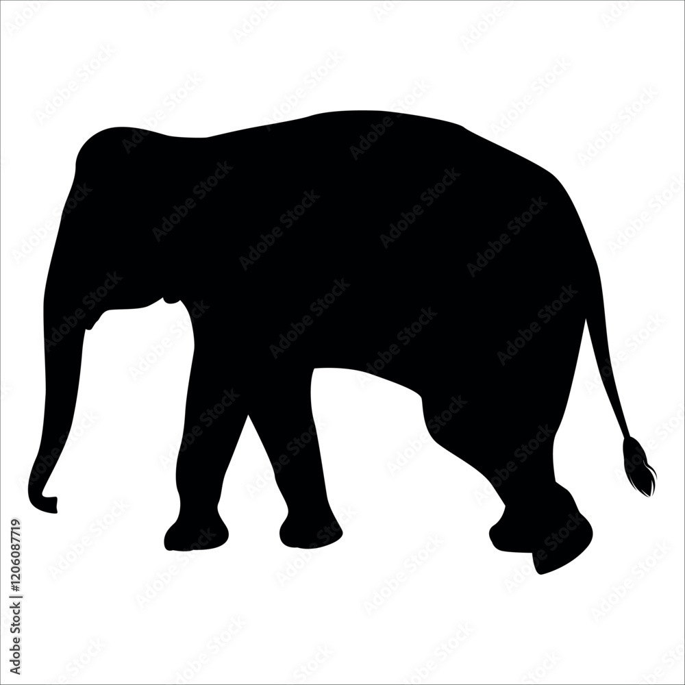 Fototapeta premium Animal Elephant silhouette vector illustration