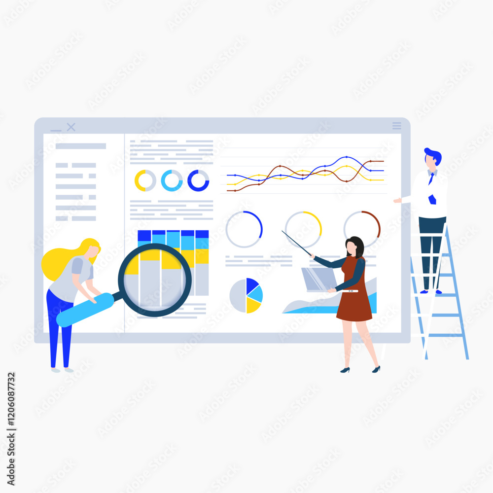Business Website Flat Illustration Vector Design Business Website Flat Illustration Vector Design