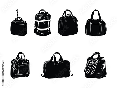 Hockey Bag Silhouette Collection Design