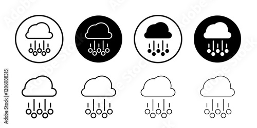 Hail icon Thin line art isolated