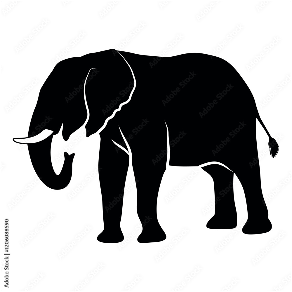 Animal Elephant silhouette vector illustration Animal Elephant silhouette vector illustration