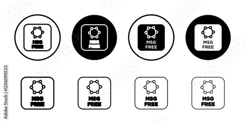 Msg free icon Thin line art isolated