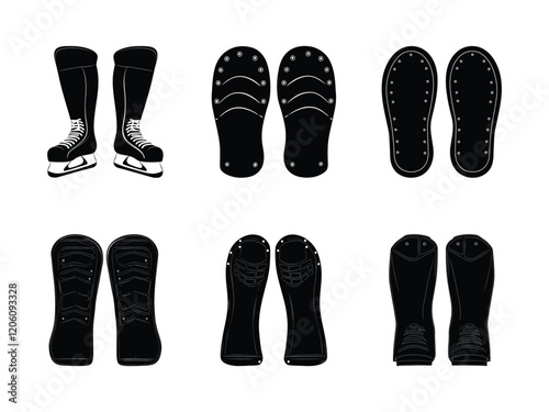 Hockey Shin Pads Silhouette Designs