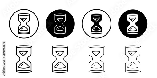 sand clock icon Thin line art isolated