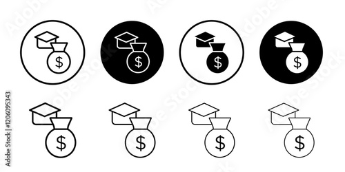 tuition fee icon Thin line art isolated