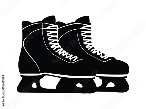 Hockey Skates Silhouettes - Sports Art Design