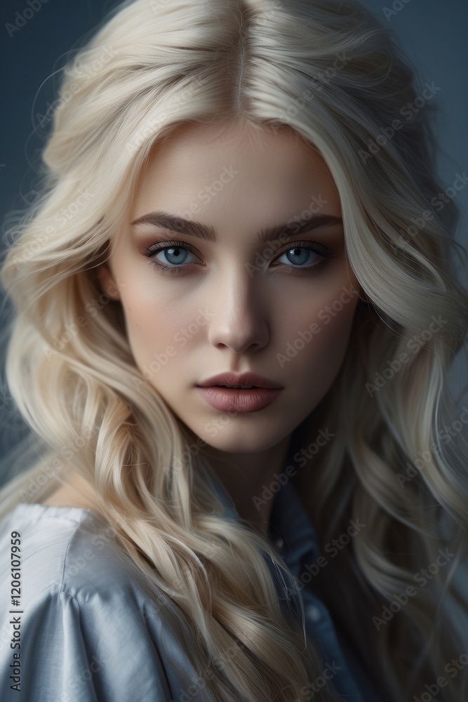 Naklejka premium Portriat of a beautiful woman