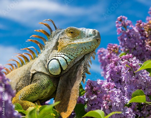 Zwischen blühendem Flieder photo