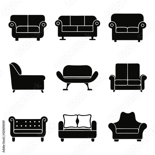 Collection of Classic Furniture Icons design