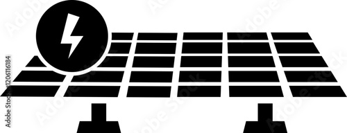 Solar system plates icon . The main solar panel types flat and line vector of monocrystalline polycrystalline and thin film solar energy panel with Sun  isolated on transparent background