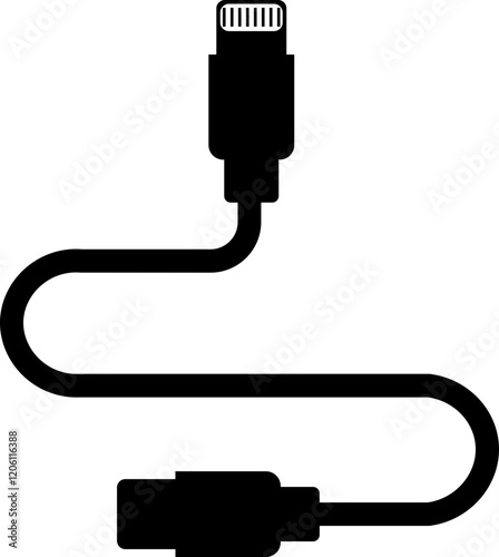 USB cable port icon. USB type C A lightning and micro usb mobile phone charger vector isolated transparent. Plug adapter symbol. Electronic device connector. Smartphone charger sign