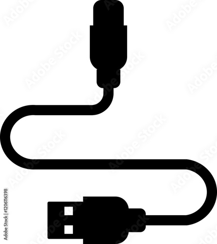 USB cable port icon. USB type C A lightning and micro usb mobile phone charger vector isolated transparent. Plug adapter symbol. Electronic device connector. Smartphone charger sign