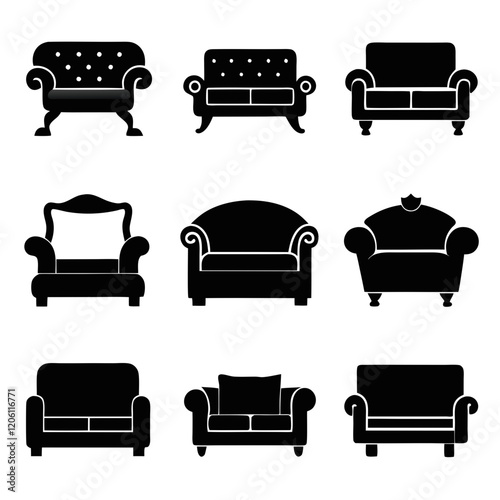 Collection of Classic Furniture Icons design