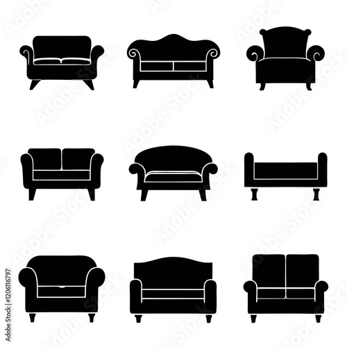 Collection of Classic Furniture Icons design