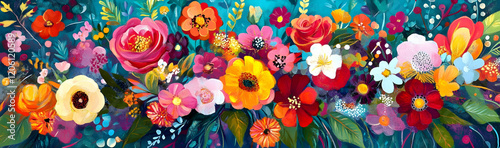 Vibrant floral bouquet celebrating International Women's Day or Mothera??s Day, a cheerful spring composition AI Generated photo