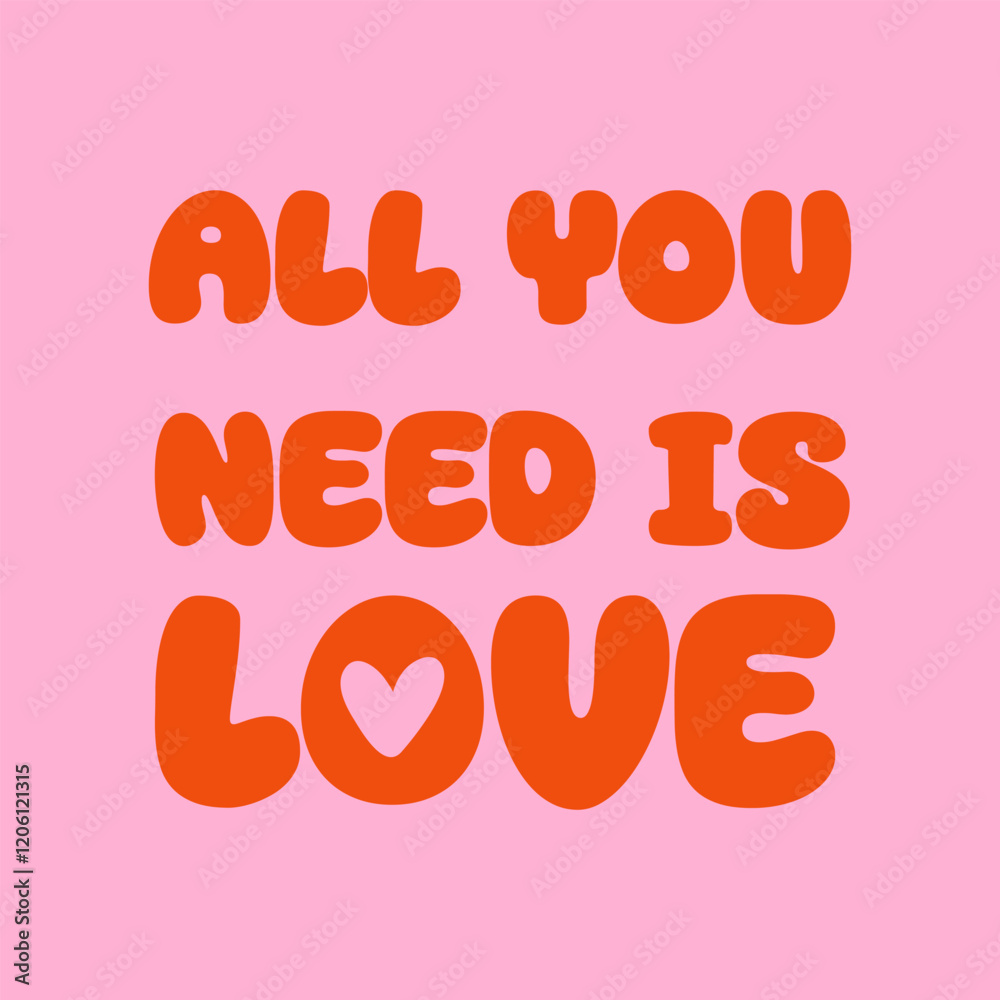 Fototapeta premium Lettering quote for Valentines day. Drawing for prints on t-shirts and bags, stationary or poster. Cute love vector illustration