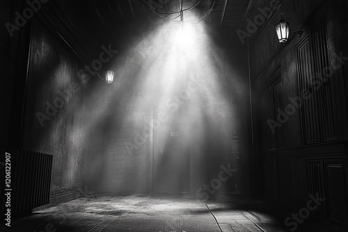 Explore the distinctive shadows and suspense that define the noir genre. photo