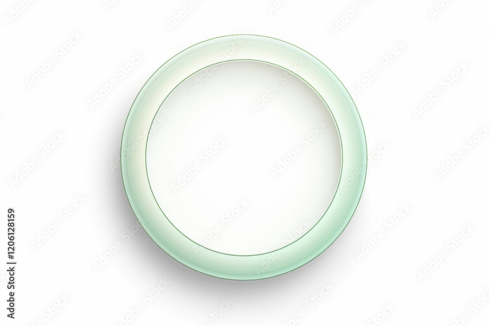 Circle light green frame, border or plate isolated on white background. Empty space for text or picture. Circle light green frame, border or plate isolated on white background. Empty space for text or picture.