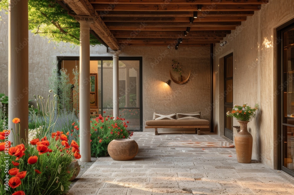 Serene Tuscany Courtyard in Italian Style Serene Tuscany Courtyard in Italian Style