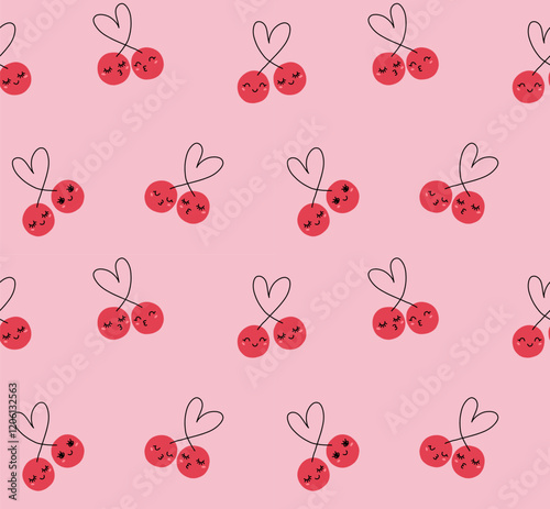 Heart Illustration, Hearts, Love, Valentine, Repeat print, kiss, Vector art, adobe illustration