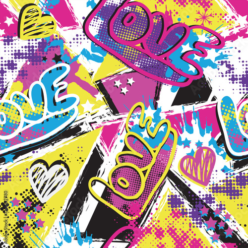 Heart Illustration, Hearts, Love, Valentine, Repeat print, kiss, Vector art, adobe illustration