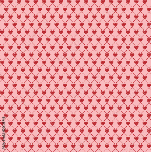Heart Illustration, Hearts, Love, Valentine, Repeat print, kiss, Vector art, adobe illustration
