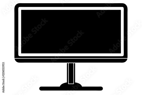 lcd monitor isolated on white