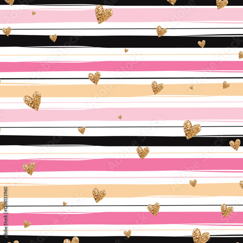 Heart Illustration, Hearts, Love, Valentine, Repeat print, kiss, Vector art, adobe illustration