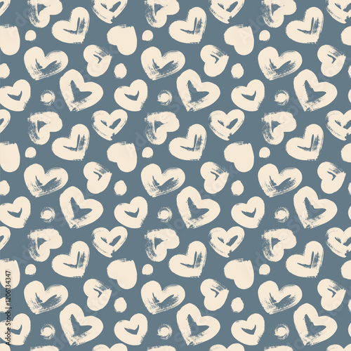 Heart Illustration, Hearts, Love, Valentine, Repeat print, kiss, Vector art, adobe illustration