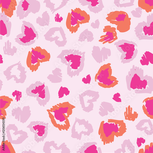 Heart Illustration, Hearts, Love, Valentine, Repeat print, kiss, Vector art, adobe illustration