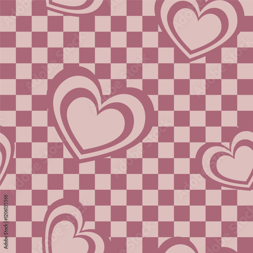 Heart Illustration, Hearts, Love, Valentine, Repeat print, kiss, Vector art, adobe illustration