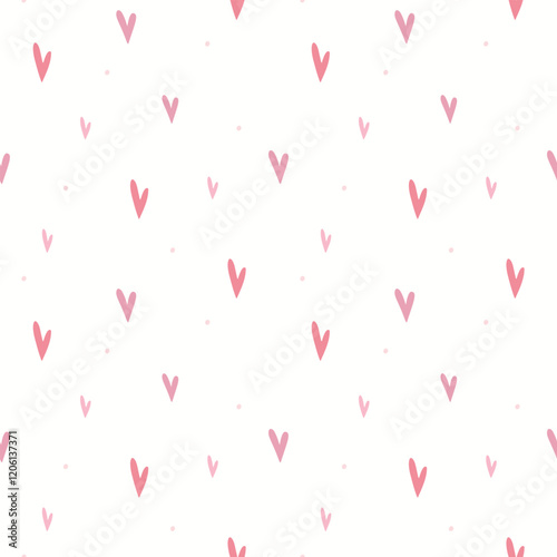 Heart Illustration, Hearts, Love, Valentine, Repeat print, kiss, Vector art, adobe illustration