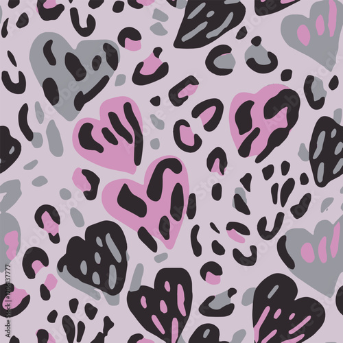Heart Illustration, Hearts, Love, Valentine, Repeat print, kiss, Vector art, adobe illustration