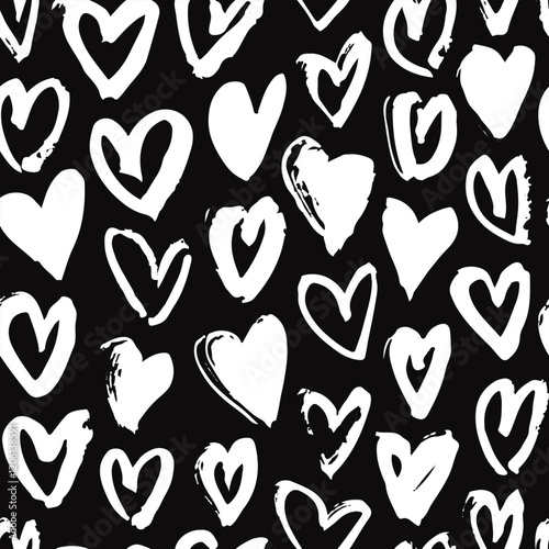 Heart Illustration, Hearts, Love, Valentine, Repeat print, kiss, Vector art, adobe illustration