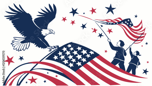 Celebrating America's Flag Day with Patriotism and National Pride photo