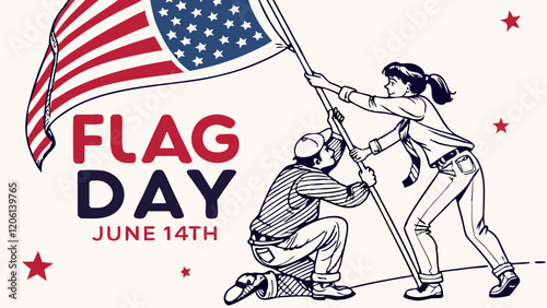 Celebrating America's Flag Day with Patriotism and National Pride photo