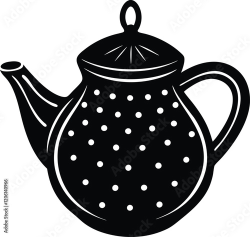 Tea infuser silhouette illustration