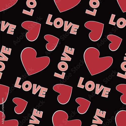 
Heart Illustration, Vector art, Valentine Graphics, Repeat Prints, Heart Drawing, Valentines day, Seamless print, Hearts Patterns, Love, Romantic, Cupid, Couple love, February 14