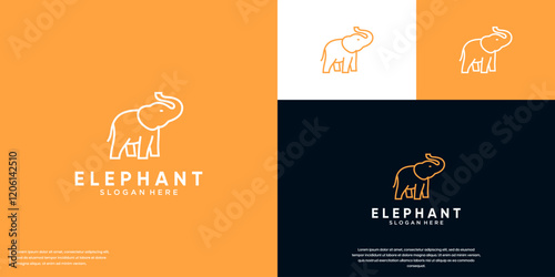 animal loyalty symbol , big elephant , wild nature, graphic vector design.