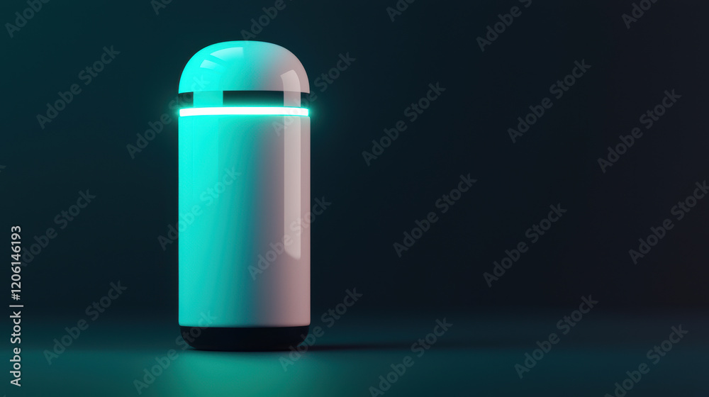 Smart inhaler with glowing sensors for health monitoring and technology Smart inhaler with glowing sensors for health monitoring and technology