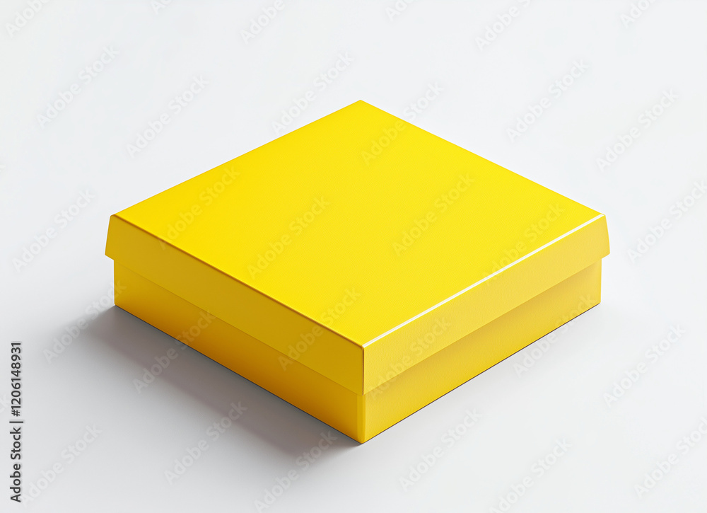 yellow box isolated on white background yellow box isolated on white background