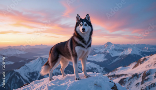 Obraz na płótnie Wolf in mountains gene created with Generative AI technology
w salonie