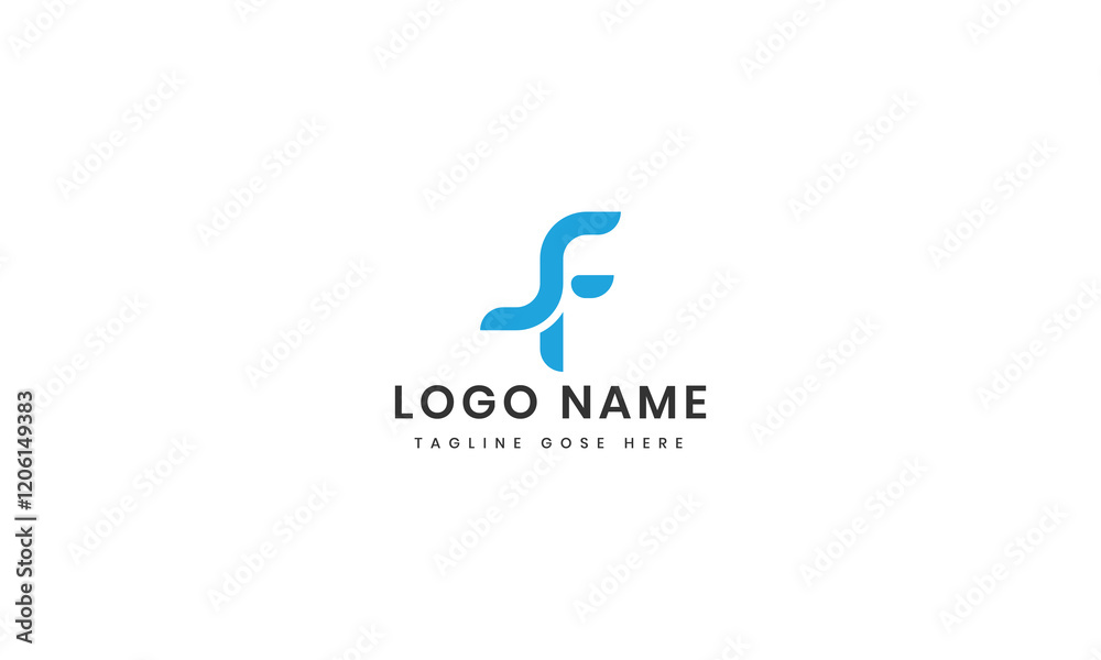 Flat f s logo templates