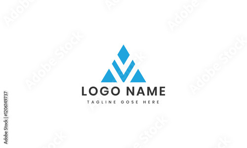 a logo template with abstract shape