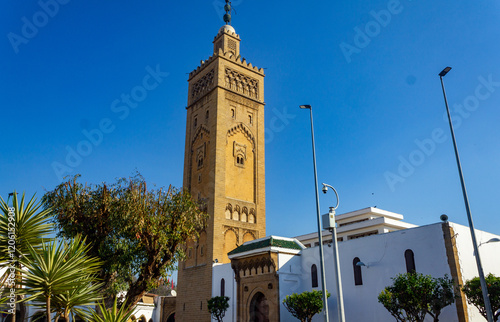 tower of a mosque in habous casablanca