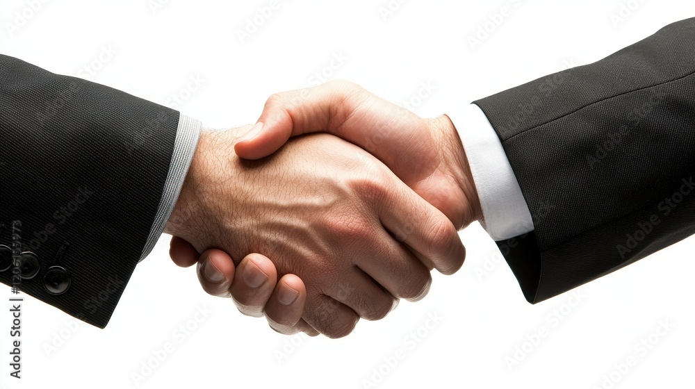 Professional Handshake Gesture Between Two Business Individuals Professional Handshake Gesture Between Two Business Individuals
