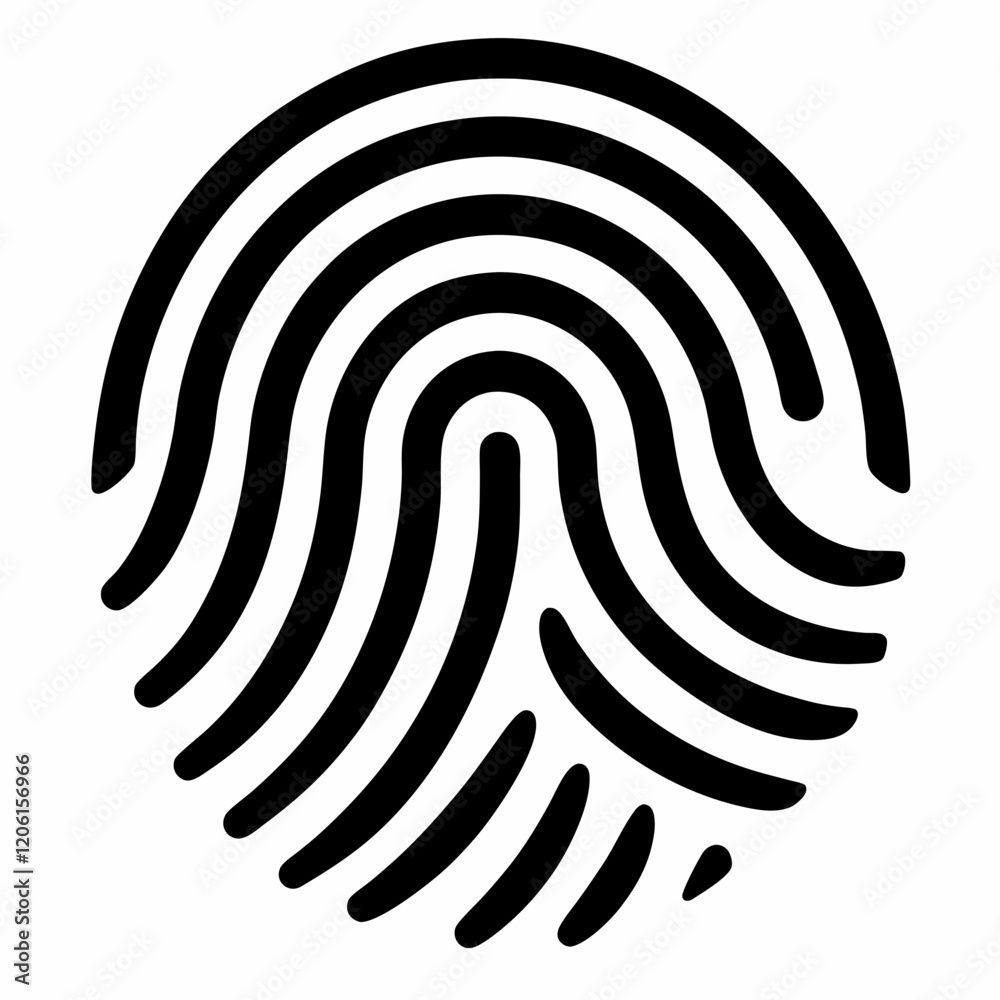 Fingerprint icon vector on white background. Fingerprint icon vector on white background.