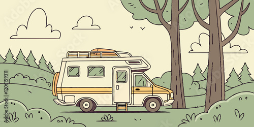 motorhome in camping