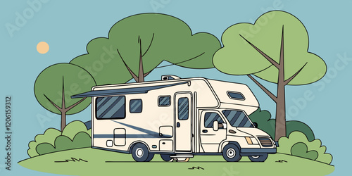 motorhome in camping